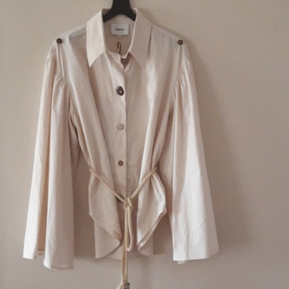 🎶Host Pick🎵Nanushka Peasant Style Mediterranean Blouse - Picture 3 of 14